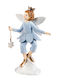 Christmas Plastic Figure Fairy Light Blue Height 17cm