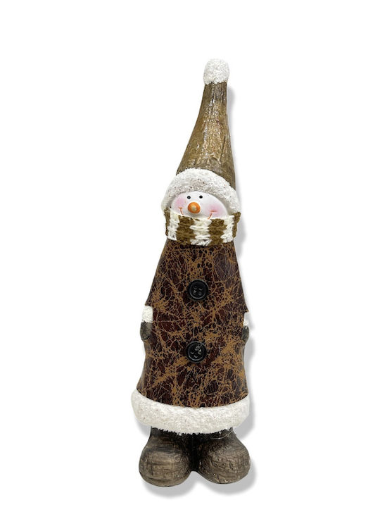 Angiolina Weihnachtliche Keramisch Figur SNowman Braun