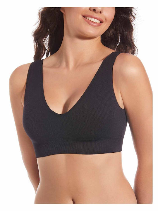 Creaciones Selene Letiana Women's Sports Bra without Padding Black