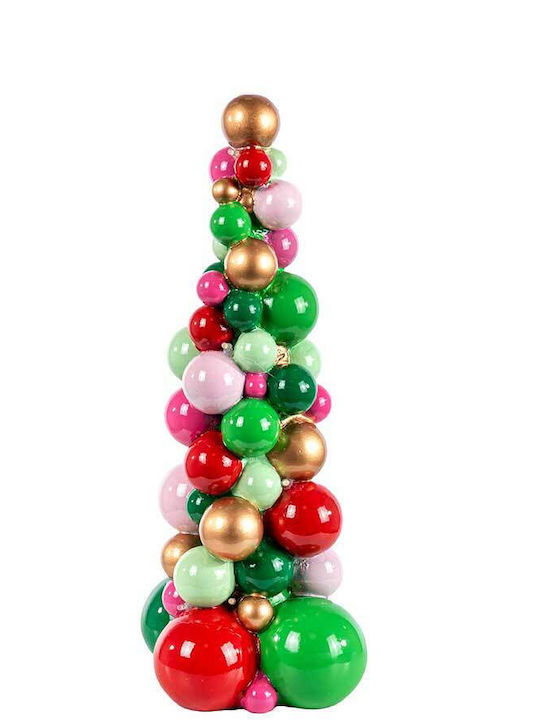 Beleuchtet Weihnachtsdekoration Baum Kegel 31.5cm Verziert Mehrfarbig