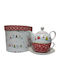 Christmas Porcelain Teapot Ornament