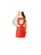 Christmas Kitchen Αpron Red L113xW57cm.
