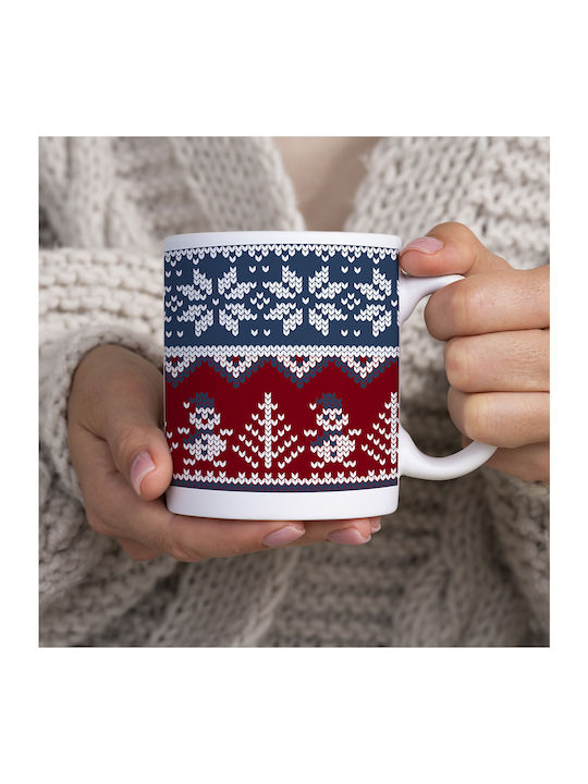 Christmas Mug Ceramic Blue