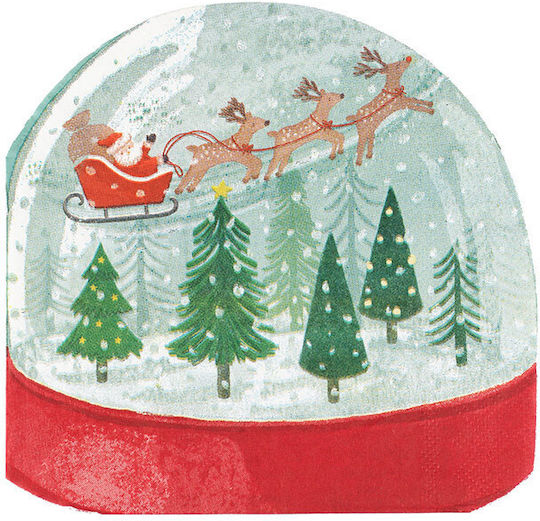 Ginger Ray Set Weihnachtsservietten Einweg L16.5xB16.5cm. 20Stück