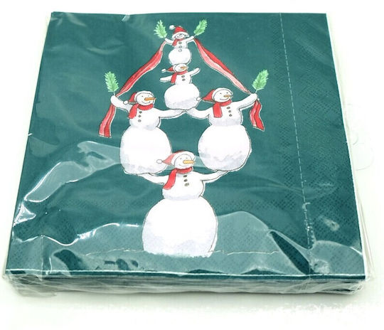 blokker Set of Christmas Napkins Disposable L33xW33cm. 20pcs