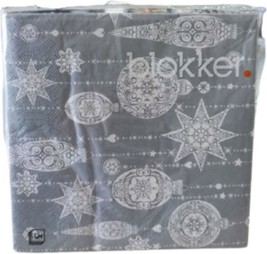 blokker Set of Christmas Napkins Disposable L33xW33cm. 20pcs
