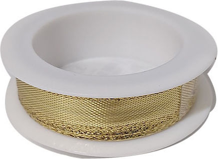 Weihnachtliche Farbband Stoff Gold 500x3cm 1Stück