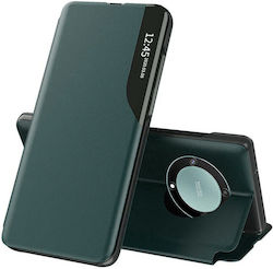 Techsuit Carte Plastic / Piele Magnetic Verde (Honor Magic5 Lite - Onoare Magic5 Lite)