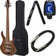 Harley Benton Electric Bass Deluxe Series Bundle Natural Mat