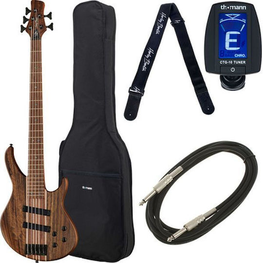Harley Benton Electric Bass Deluxe Series Bundle Natural Mat