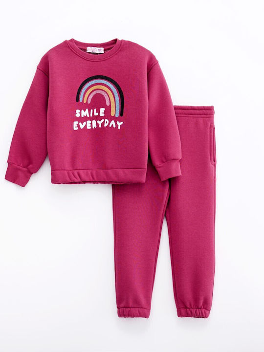Funky Kinder Sweatpants Set - Jogginganzug Fuchsie