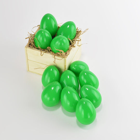 Osterdekorationen & Ornamente Set Osterei Kunststoff Grüne 4.5x6.5cm Set 12 Stück