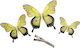 Set Osterdekorationen & Ornamente Schmetterling Stoff Gelb Set 3 Stück