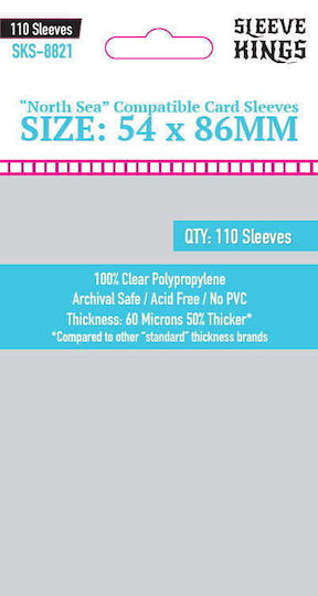 Sleeve Kings Compatible" Card Sleeves Standard Size 110τμχ Διάφανες