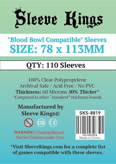 Sleeve Kings Compatible" Card Sleeves Standard Size 110τμχ