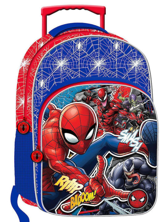 Spiderman School Bag Trolley Elementary, Elementary in Blue color