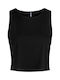 Pieces Women's Summer Crop Top Sleeveless Black