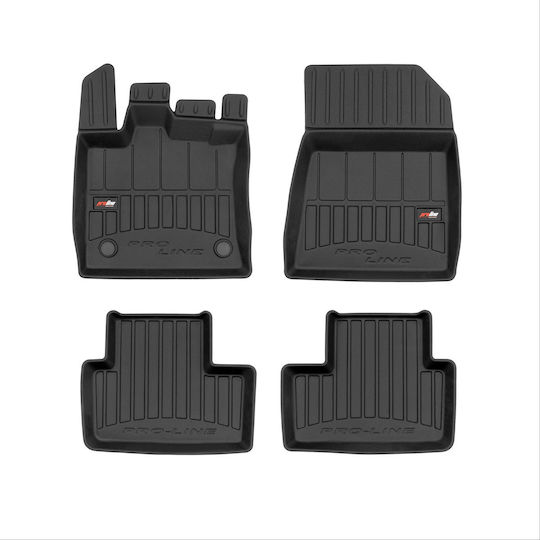 Frogum Set of Front and Rear Mats 4pcs for Renault Captur 2019 Black