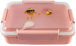 Kids Lunch Plastic Box Pink L25.5xW18.5xH7.5cm