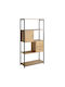 Βιβλιοθήκη Edge Grey Oak 78x30x158εκ.