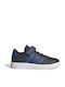 Grand Court 2.0 EL K Kids Sneakers with Hoop and Loop Closure Black