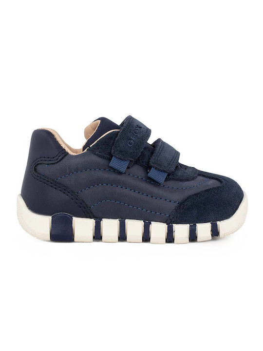 Geox Παιδικά Sneakers με Σκρατς Navy Μπλε