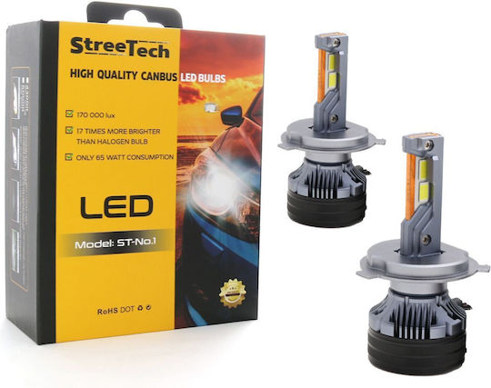 Streetech Λάμπες Αυτοκινήτου H1 / H7 / H4 / H11 Canbus LED 6000K Ψυχρό Λευκό 30V 65W 2τμχ
