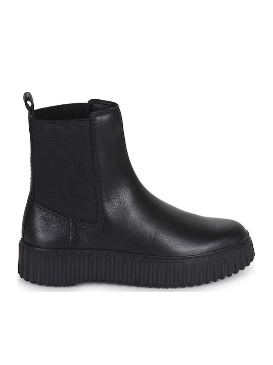 Torhill Maple Leather Women's Chelsea Boots Black