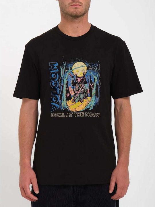 Volcom Ανδρικό T-shirt Κοντομάνικο Μαύρο