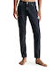 Ανδρικό Παντελόνι Τζιν Cropped με Regular Straight Εφαρμογή Denim Black