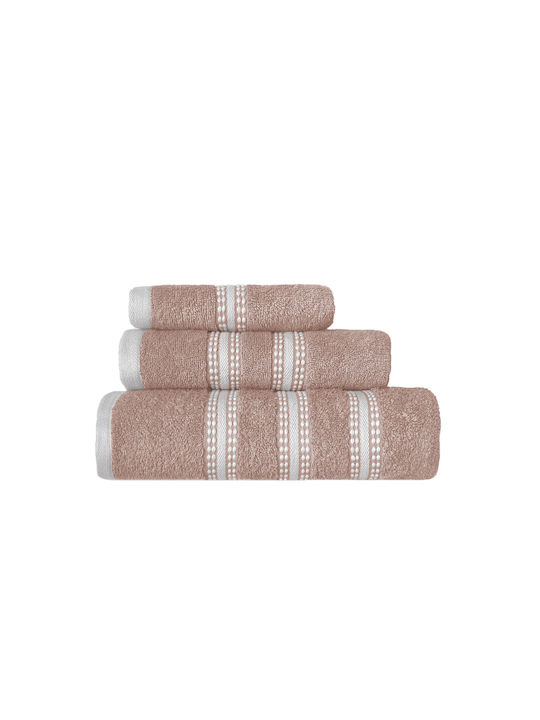 Nef-Nef 3pc Bath Towel Set Promise 033564 Rose Weight 480gr/m²