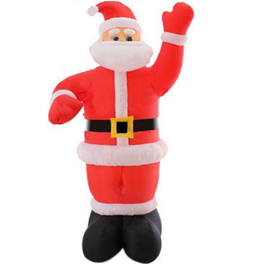 Outdoor Inflatable Illuminated Santa Claus Electric Red