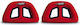 Simoni Racing Car Decoration Red Headrests 2τμχ...