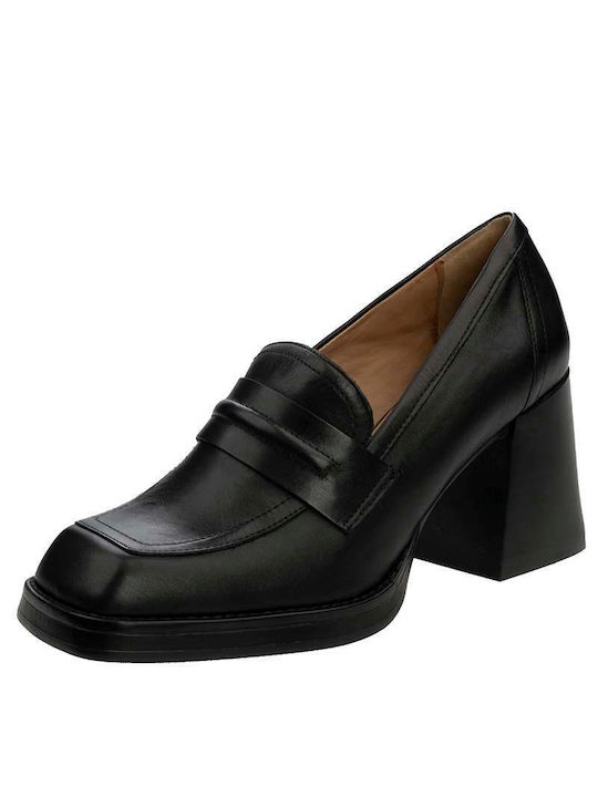 Tamaris Leather Black High Heels 001