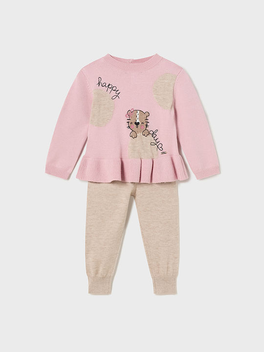 Mayoral Kids Set with Leggings Winter 2pcs Pink