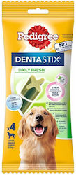 Pedigree Dentastix Daily Fresh Zahnpflege Stick Hund gegen Mundgeruch für Große Rassen mit Geschmack Huhn 270gr 4Stück