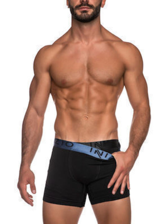 Inizio Men's Boxers Black/Blue 2Pack