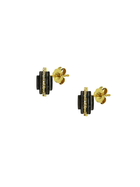 Earrings from Gold 14K with Diamond