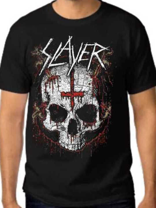 T-shirt Slayer Skull σε Μαύρο χρώμα