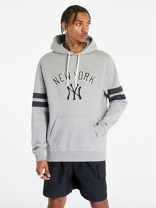 New Era New York Yankees Φούτερ με Κουκούλα Γκρι