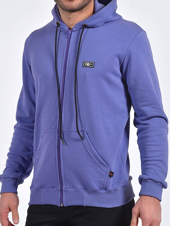 Clever Clever Herren Sweatshirt mit Kapuze Lila