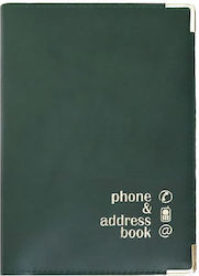 Ekdosis Leather Phone Book Green 17x12cm