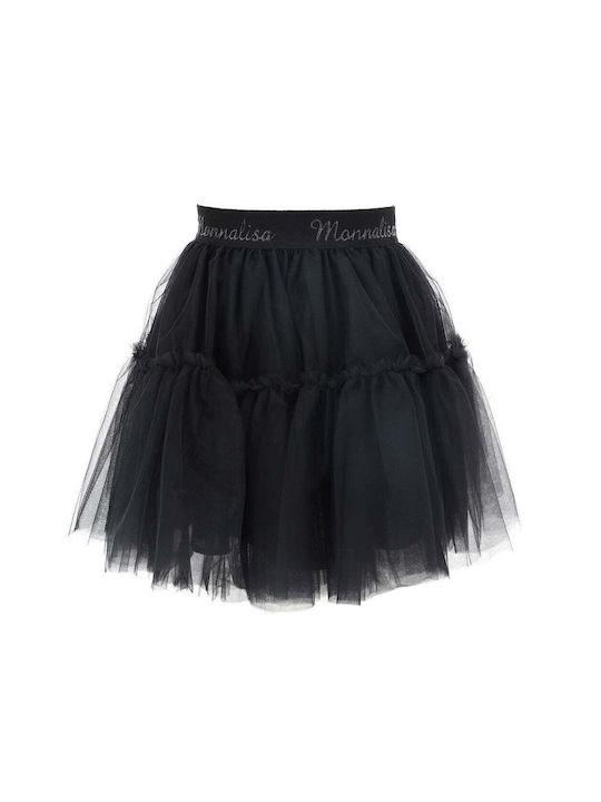 Monnalisa Kids Tulle Tutu Skirt Black