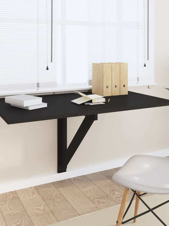 Table Kitchen Collapsible Wooden Black 100x60x56cm