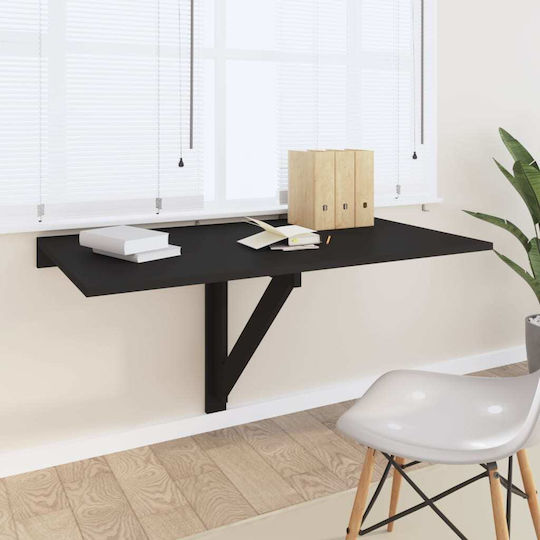 Masă Bucătărie Pliabil Negru 100x60x56buc