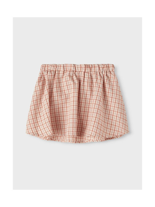 Lil' Atelier Kids Skirt Checked Beige