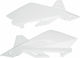 UFO Motorcycle Side Plastic for Honda CR 125 White 1pcs
