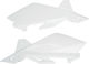 UFO Motorcycle Side Plastic for Honda CR 125 White 1pcs