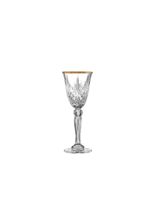 RCR Melodia Glass Liqueur/Ouzo made of Crystal Gold Goblet 50ml 1pcs