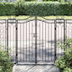 vidaXL Metal Fence Gate in Black Color 1.21x1.2m